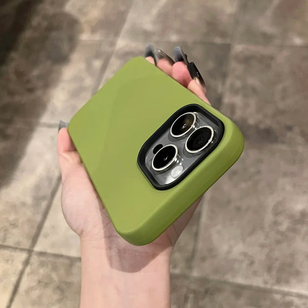 2IN1 Candy Color Matte Silicone Soft Phone Case For iPhone 15 Plus 14 13 Pro Max Shockproof Protection Hard Bumper Cover