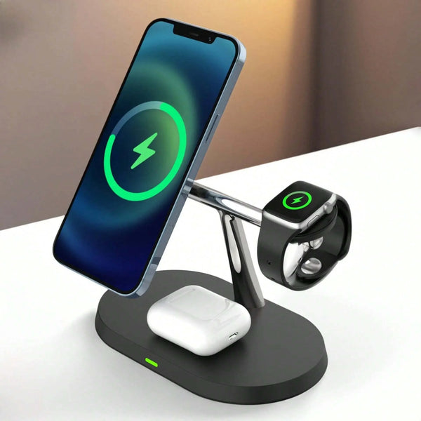 3 in 1 Wireless Charger Stand Magnetic for IPhone 12 13 14 15 16 Fast Charging Station for Apple Watch 10 9 8 7 6 Airpods 3 4 5 Pro
