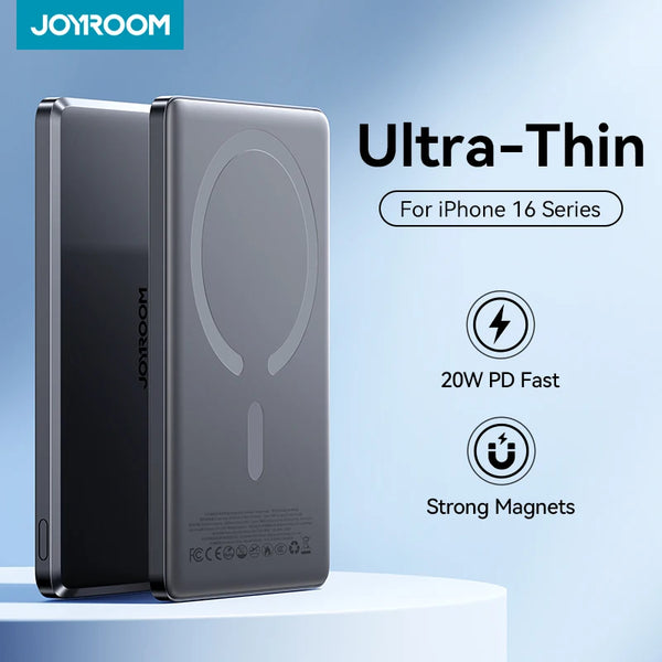 20W for Magsafe 0.35 Inch Ultra Slim Power Banks 5000mAh Wireless Portable Charger with USB-C Cable for iPhone 16 Pro Max