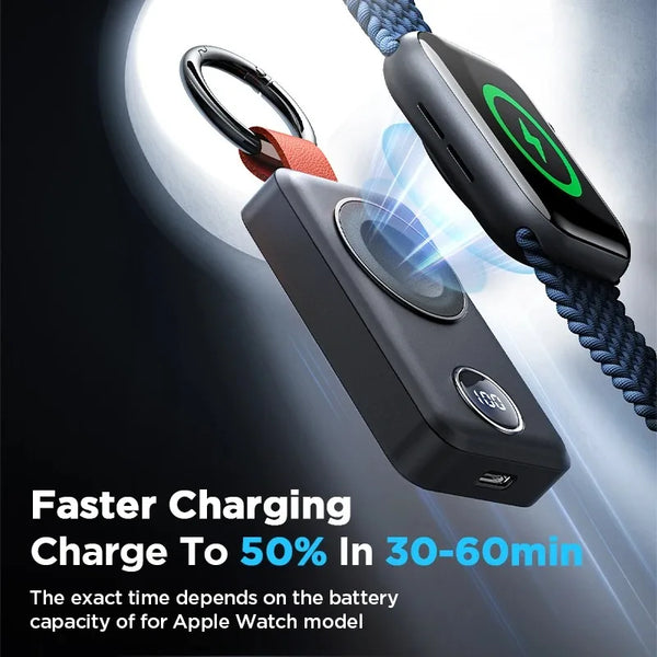 Portable 2000mAh Wireless Charger for Apple Watch Series 9/8/7/6/5/4/3/2/SE/Magnetic attraction iWatch Power Banks