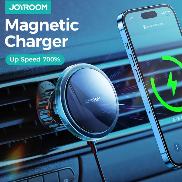 15W Magnetic Car Phone Mount Holder Fast Charging Wireless Charger For iPhone 16 15 14 13 Pro Max Car Charger Holder