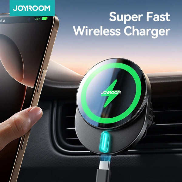 15W Magnetic Phone Holder Mount Charger Fast Wireless Car Charger for iPhone 16/15/14/13 Air Vent Car Phone Mount 1/2PCS