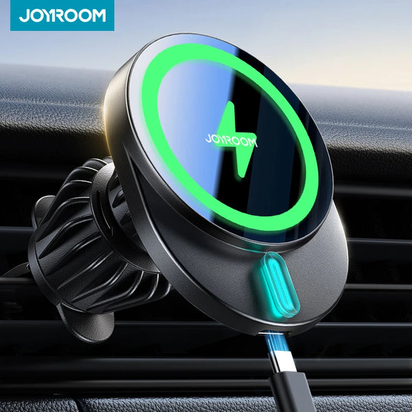 15W Magnetic Phone Holder Mount Charger Fast Wireless Car Charger for iPhone 16/15/14/13/12 Air Vent Car Mount