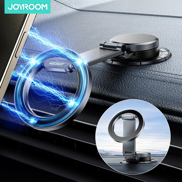 Magnetic Car Phone Mount All-Metal Strongest Magnet Foldable Car Phone Holder for Car Dashboard for Tesla Phone Mount