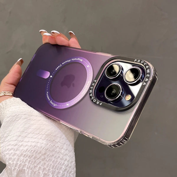 Luxury Gradient For Magsafe Magnetic Matte Cases For iPhone 15 Pro Max 14 13 12 11 Translucent Wireless Charge Shockproof Cover