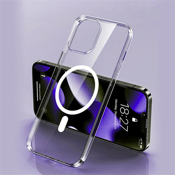 iPhone 15 Pro Max Cases Cover Magnetic Transparent For Magsafe Wireless Charge