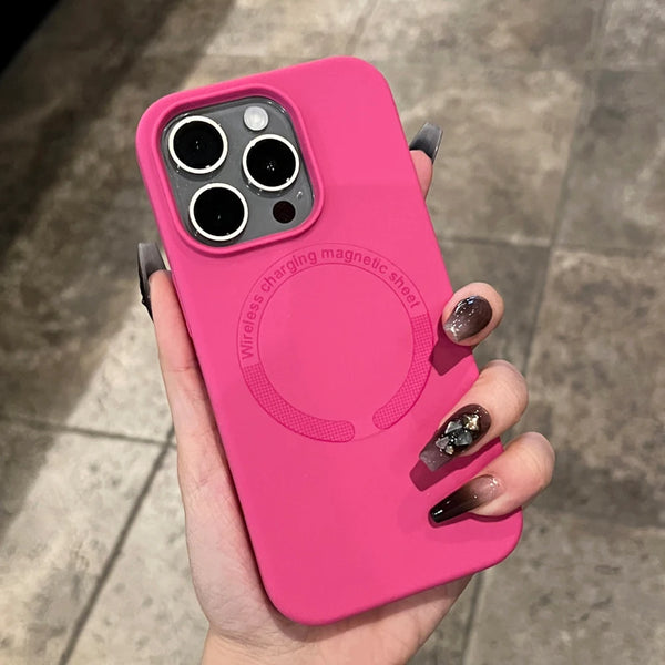 Original For Magsafe Magnetic Liquid Silicone Soft Case For iPhone 12 13 14 15 Pro Max Candy Shockproof Wireless Charging Cover
