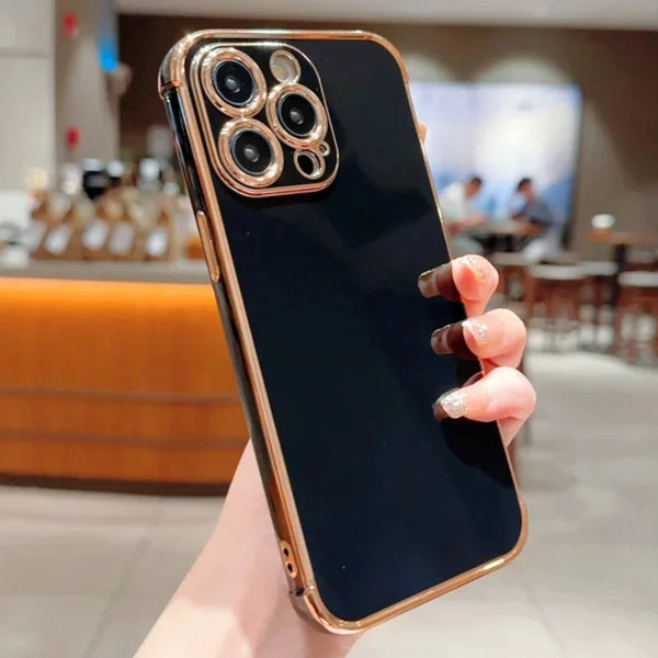 Shockproof Plating Phone Case for iPhone Mini  Pro XS Max XR X 8 7 Plus SE 2 3 Protective Soft TPU Back Cover