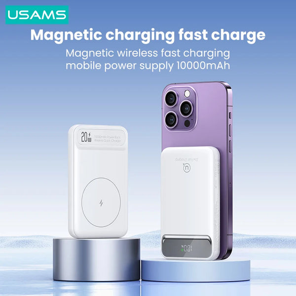 20W Magnetic Wireless Charging 10000mAh Power Bank Portable Mini Power Bank iPhone 16 15 14 13 Pro Max Samsung Huawei Xiaomi
