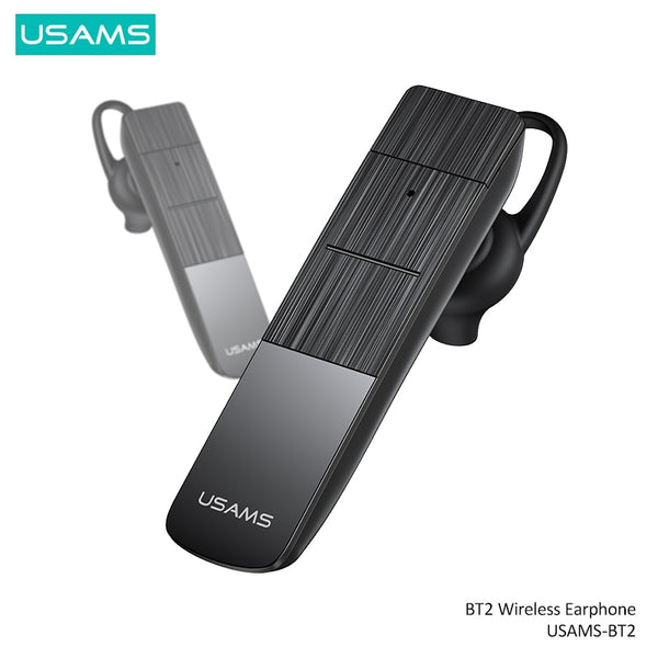 USAMS BT2 Bluetooth 5.0 Headset Wireless Earphone For Android Apple devices With Mic Earbuds Earpiece Noise Reduction Microphone