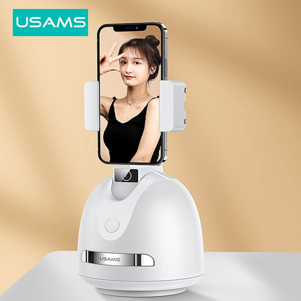 USAMS Smart AI Gimbal Auto Shooting Selfie Stick 360¡ã Object Tracking Holder All-in-one Rotation Face Tracking Phone Holder