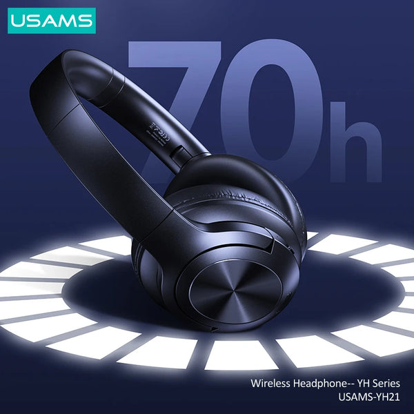 Wireless Headphones Bluetooth 5.3 Sport Earbuds 40mm Driver Over the Ear Headset 70H Battery Time For Play Music Earphones